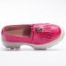 Mocasini dama, Glemis, piele naturala - Cod: 655, Culoare: Magenta, Talpa: Alba, Marime: 38