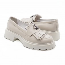 Mocasini dama, Glemis, piele naturala - Cod: 655, Culoare: Alb natur, Marime: 38