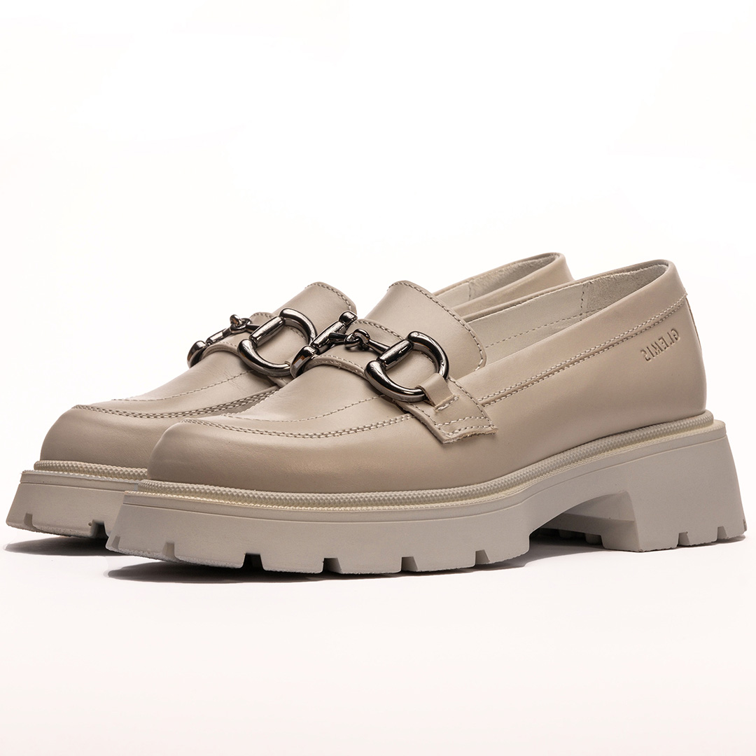 Mocasini dama, Glemis, piele naturala - Cod: 660, Culoare: Alb natur, Marime: 37